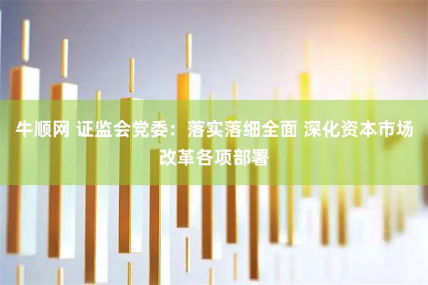 牛顺网 证监会党委：落实落细全面 深化资本市场改革各项部署