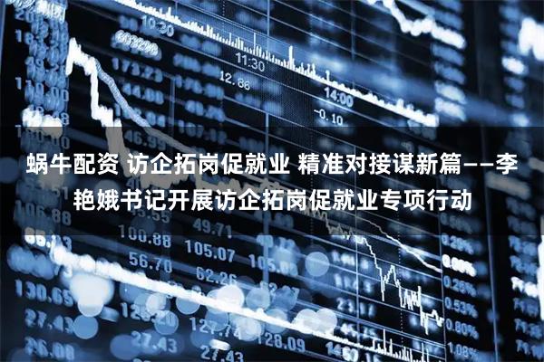 蜗牛配资 访企拓岗促就业 精准对接谋新篇——李艳娥书记开展访企拓岗促就业专项行动